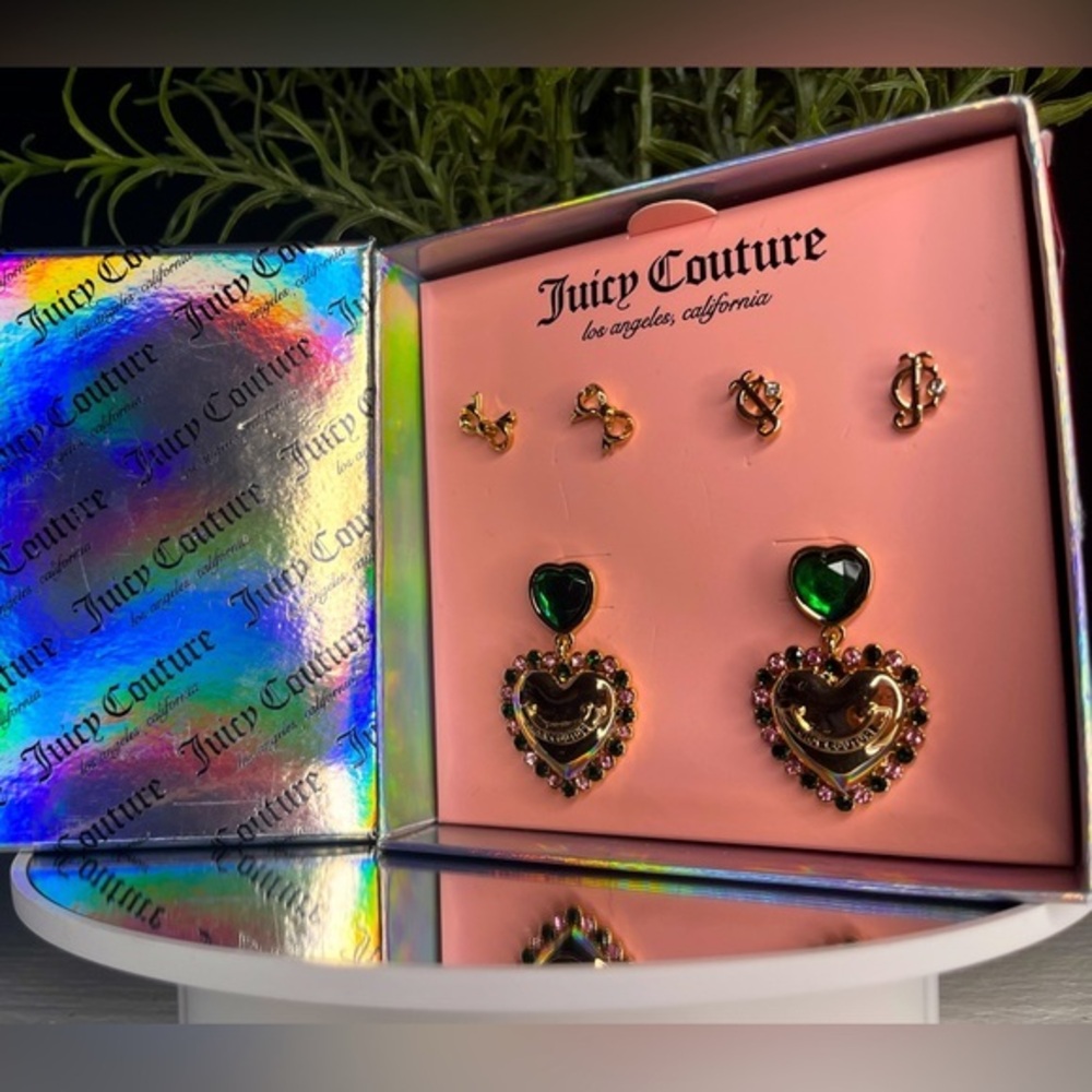 Juicy Couture Heart Earring Gift Set NWT